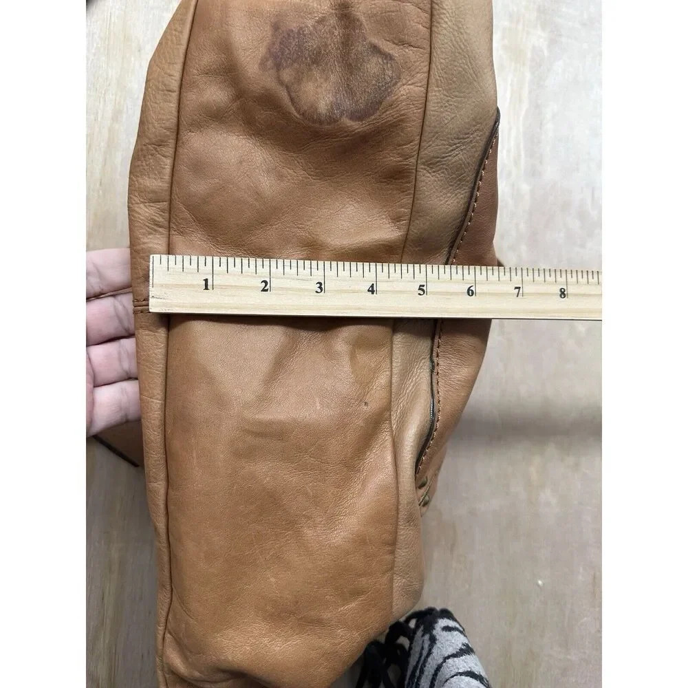 Vintage Lucky Brand Suede Brown Slouchy Hobo Large Crossbody Bag - Picture 5 of 11